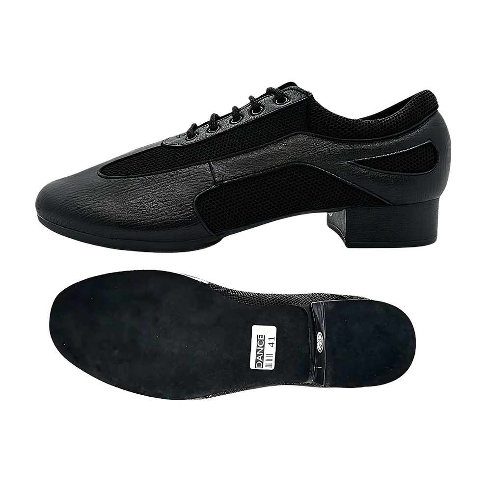 Men Shoes Kinds - รองเท้าเต้นรำบอลรูมสำหรับผู้ชายผิวสี หนังวัวแท้ ระบายอากาศได้ดี รองเท้าฝึกซ้อม ส้นเตี้ย พื้นรองเท้าสองแบบ
