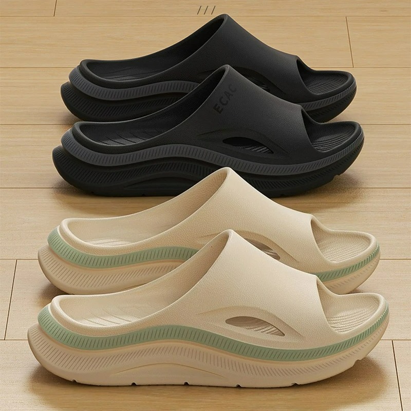 Men'S Shoes Cloud - รองเท้าแตะในบ้านสำหรับผู้หญิง รองเท้าแตะพื้นหนาแบบคลาวด์สำหรับฤดูร้อน รองเท้าแตะชายหาดสำหรับผู้ชาย รองเท้าแตะกันลื่นสำหรับใช้ในบ้าน รองเท้ากีฬาแบบยางสำหรับผู้หญิงและผู้ชาย