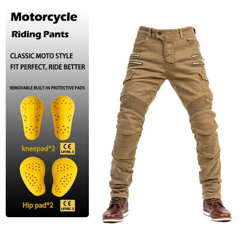Men'S Shoes With Jeans - กางเกงยีนส์ทรงสลิมฟิตแบบมีซิปสำหรับผู้ชายและผู้หญิง, กางเกงมอเตอร์ไซค์ลำลองสำหรับขี่แบบออฟโรด ป้องกันการตกกระแทก เหมาะสำหรับการเดินทางท่องเที่ยว, ใช้ได้ทุกฤดูกาล