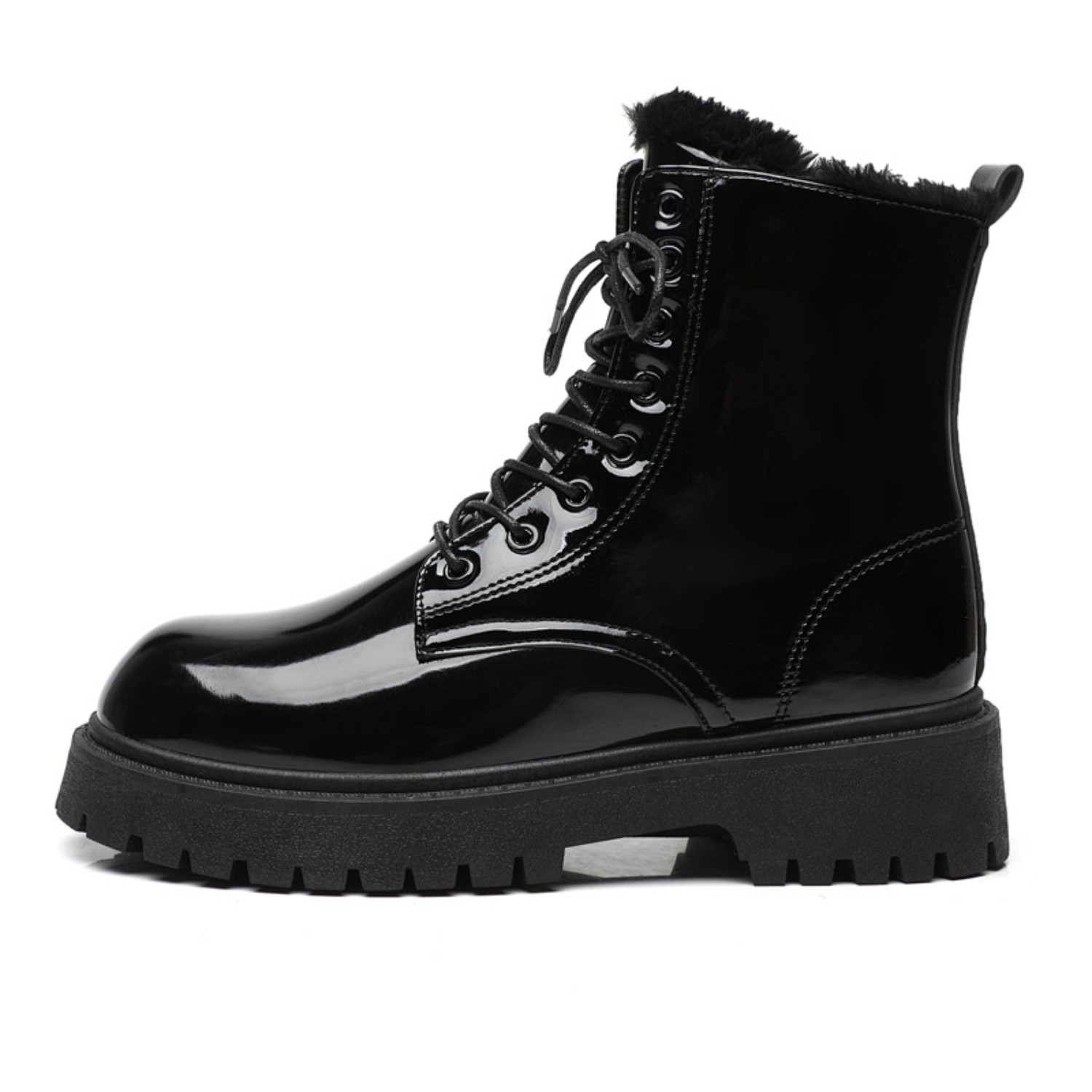 Men'S Shoes For Work - รองเท้าบูทหุ้มข้อบุขนหนานุ่มสำหรับผู้ชาย รองเท้าบูทลำลองกันลื่นพื้นนุ่มสำหรับฤดูหนาว แฟชั่นไซส์ใหญ่ ใส่ได้ทั้งชายและหญิง รองเท้าทำงานกันหิมะที่ให้ความสบาย