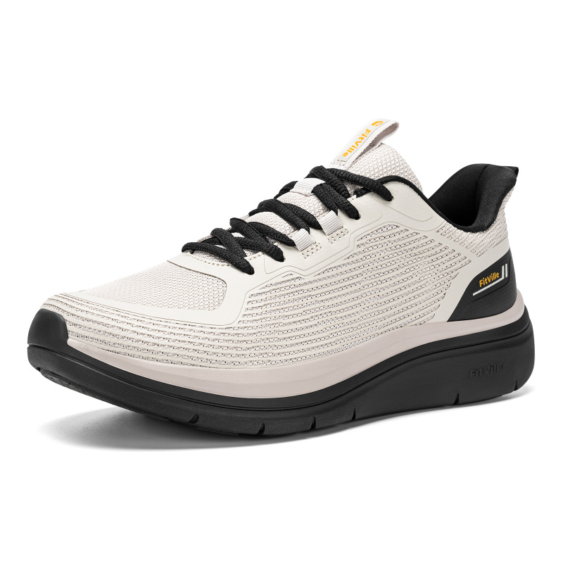 Men'S Shoes Cloud - รองเท้าวิ่งผู้ชายฟิตวิลล์รองเท้าแบบสวมพื้นหนาเพิ่มความสูงรองเท้าผ้าใบระบายอากาศได้กว้างสบายรองเท้าทำงานและนอกบ้าน