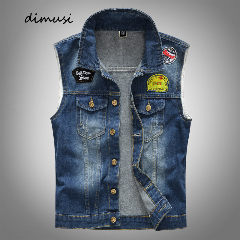 Men'S Shoes With Jeans - ฤดูใบไม้ผลิฤดูร้อนผู้ชาย DENIM เสื้อกั๊กผ้าฝ้ายกางเกงยีนส์เสื้อกั๊กบุรุษแฟชั่น Ripped BIKER เสื้อแขนกุดเสื้อผ้า