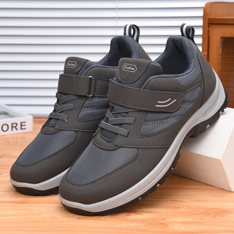 Men'S Shoes With Velcro - รองเท้ากีฬาลำลองสำหรับผู้ชายรุ่นใหม่สำหรับฤดูใบไม้ผลิ พร้อมสายรัดเวลโคร รองเท้าผ้าใบใส่สบาย