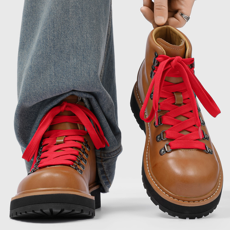 Men'S Shoes For Work - รองเท้าเดอร์บี้ผู้ชายสไตล์ใหม่สำหรับฤดูใบไม้ผลิ พื้นหนา เพิ่มความสูง หัวมน สไตล์ชุดทำงาน รองเท้าผ้าใบแฟชั่นลำลอง