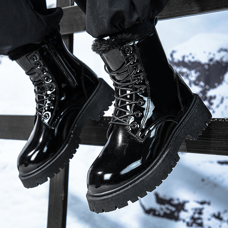รองเท้าบูทผู้ชายแบบสูงบุขนนุ่ม - Men'S Shoes For Work บทวิจารณ์และราคา