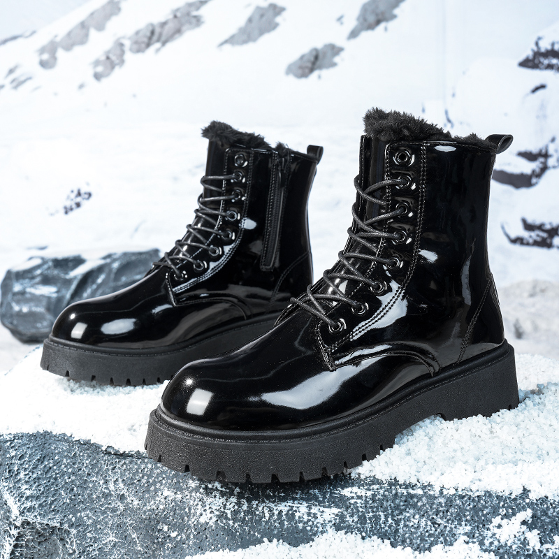 รองเท้าบูทผู้ชายแบบสูงบุขนนุ่ม - Men'S Shoes For Work บทวิจารณ์และราคา