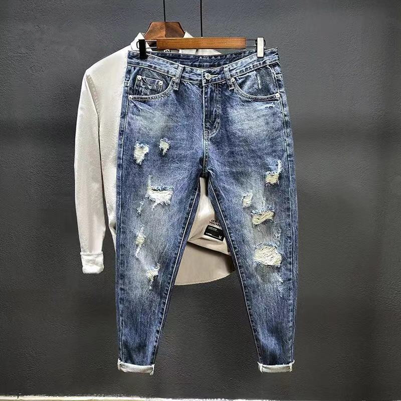 เก้าจุดกางเกงยีนส์หลุมสำหรับชา - Men'S Shoes With Jeans บทวิจารณ์และราคา
