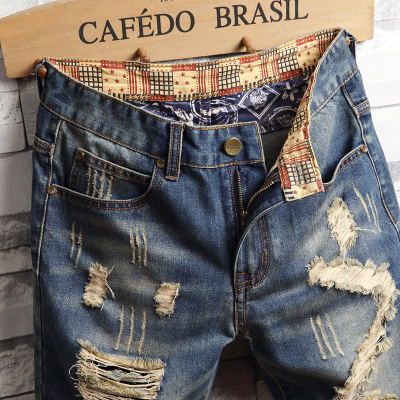 กางเกงยีนส์ขาสั้นสไตล์ฮิปฮอปขา - Men'S Shoes With Jeans บทวิจารณ์และราคา
