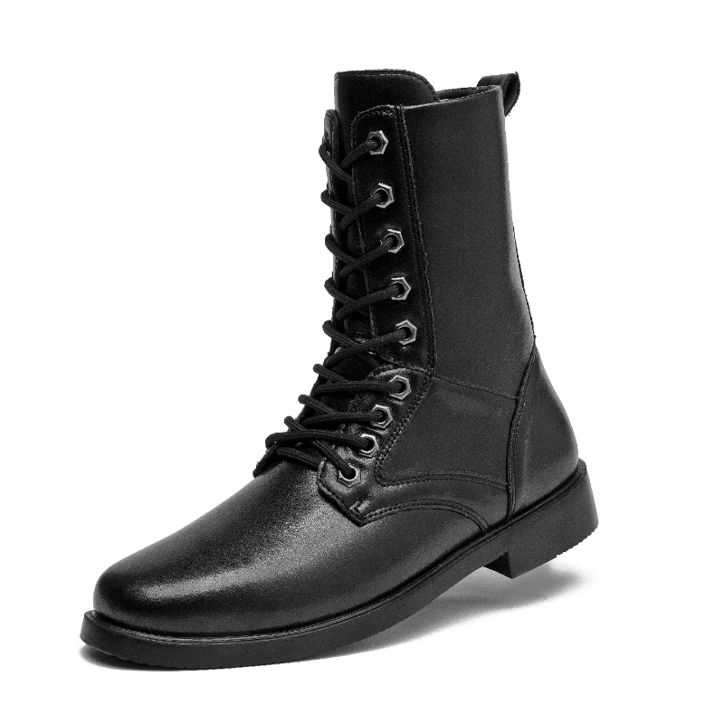 รองเท้าบูทหนังหุ้มข้อสูง รองเท - Men'S Shoes For Work บทวิจารณ์และราคา