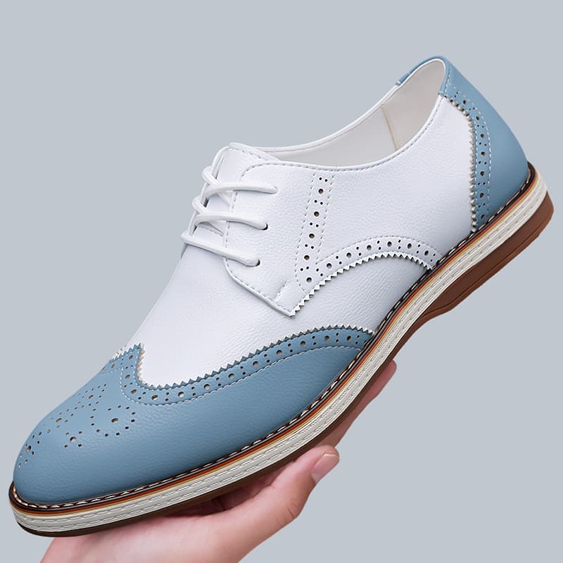 รองเท้าออกซ์ฟอร์ดแบบผูกเชือกสี - Oxford Brogue Leather บทวิจารณ์และราคา