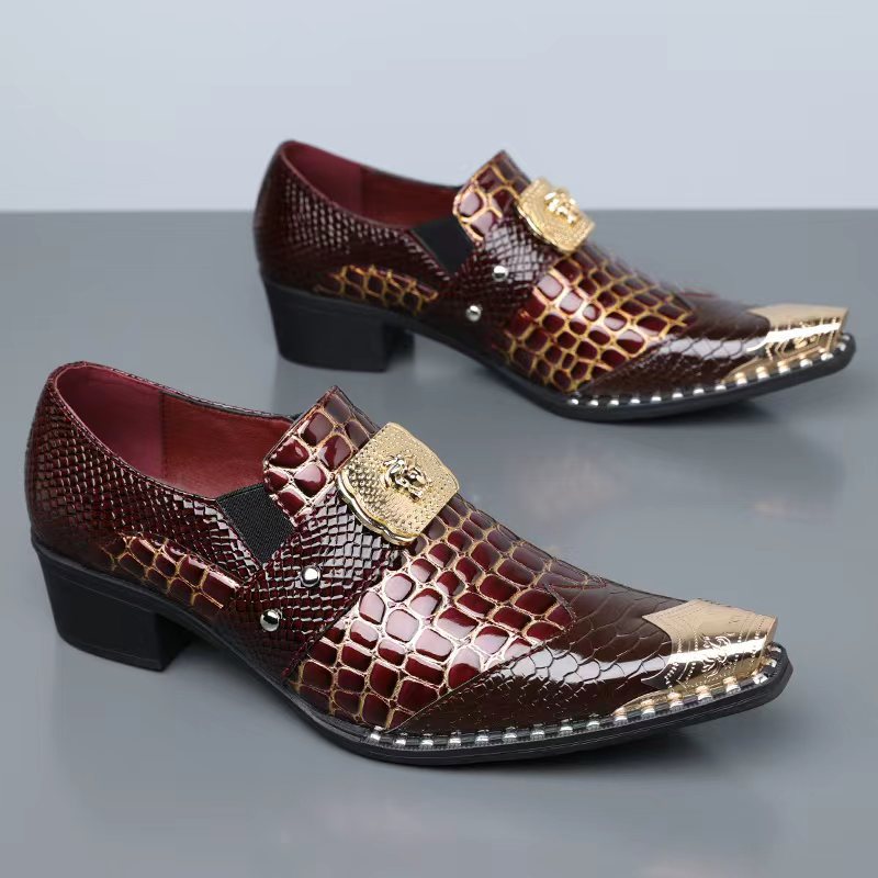 รองเท้าหนังลายงูสำหรับผู้ชาย ท - Oxford Brogue Leather บทวิจารณ์และราคา