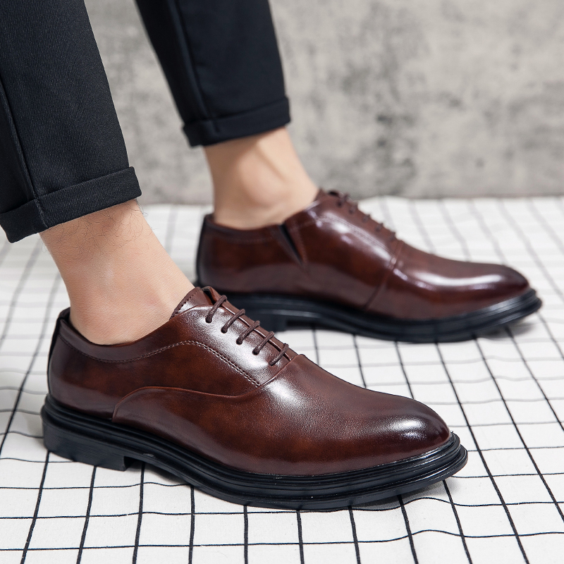 รองเท้าหนังผู้ชายแบบคลาสสิก รอ - Oxford Brogue Leather บทวิจารณ์และราคา