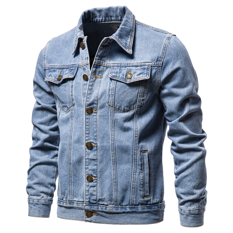 แจ็คเก็ตยีนส์ผู้ชายสีพื้น ฤดูใ - Men'S Shoes With Jeans บทวิจารณ์และราคา