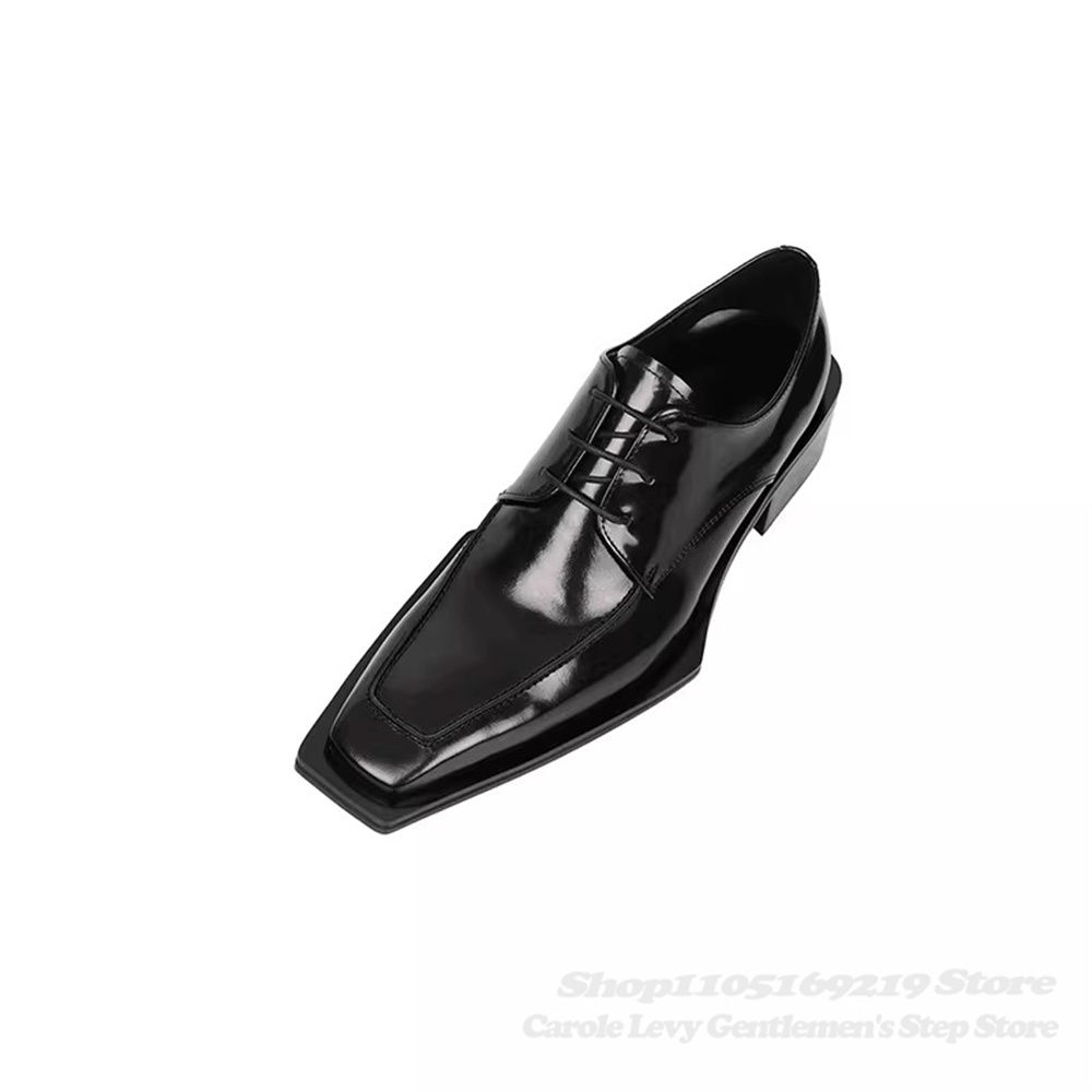 รองเท้าหนังแก้วสีดำผู้ชาย ส้นส - Men Shoes Oxford บทวิจารณ์และราคา