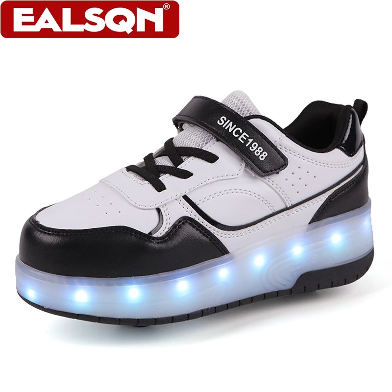 รองเท้าสเก็ตล้อ LED สำหรับเด็ก - Men'S Shoes With Velcro บทวิจารณ์และราคา