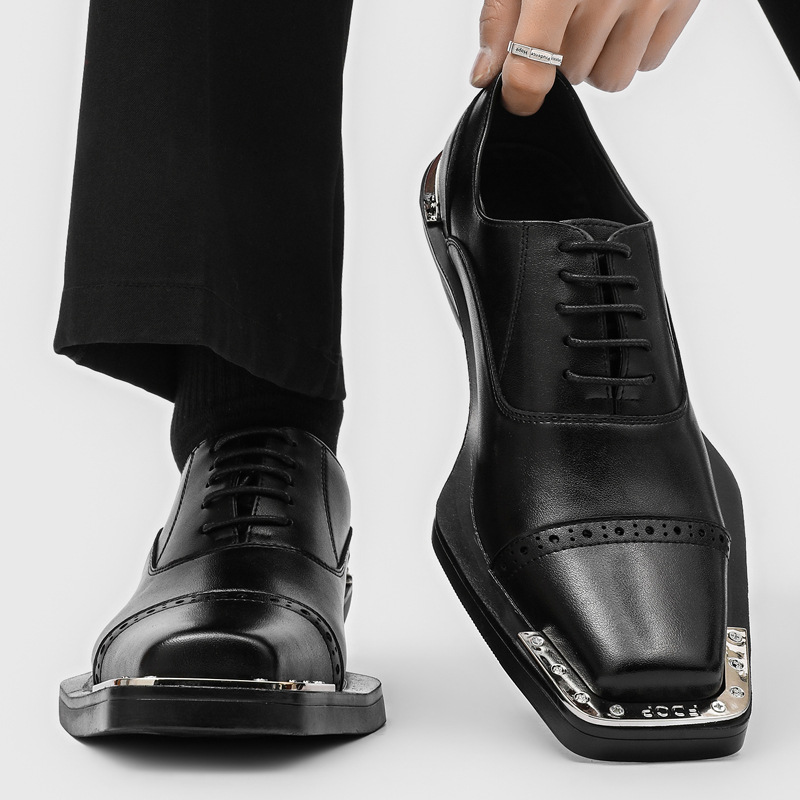 รองเท้าแฟชั่นผู้ชายสไตล์ฮิปฮอป - Oxford Brogue Leather บทวิจารณ์และราคา